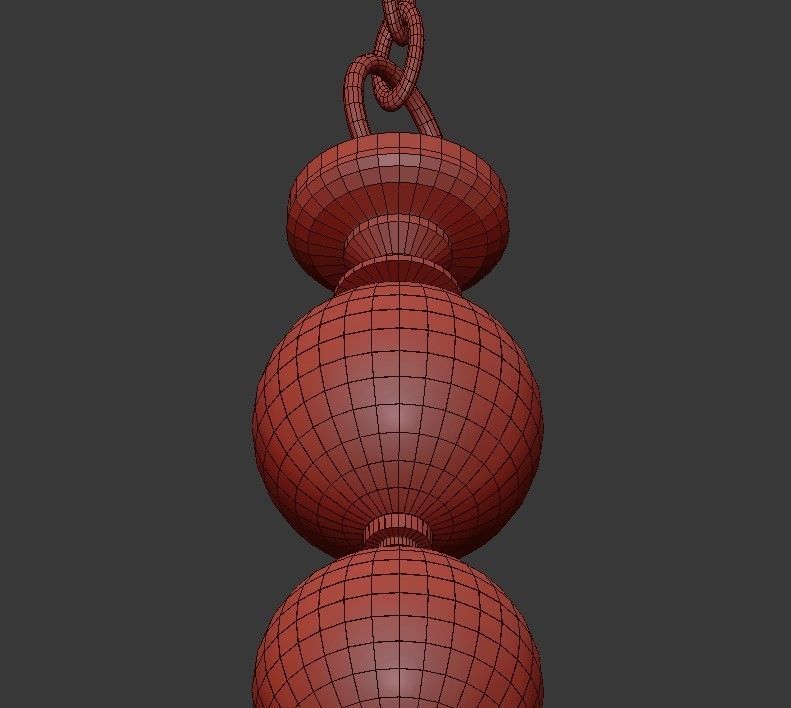 ENGLEHORN chandelier with four candle holders 3D model_4