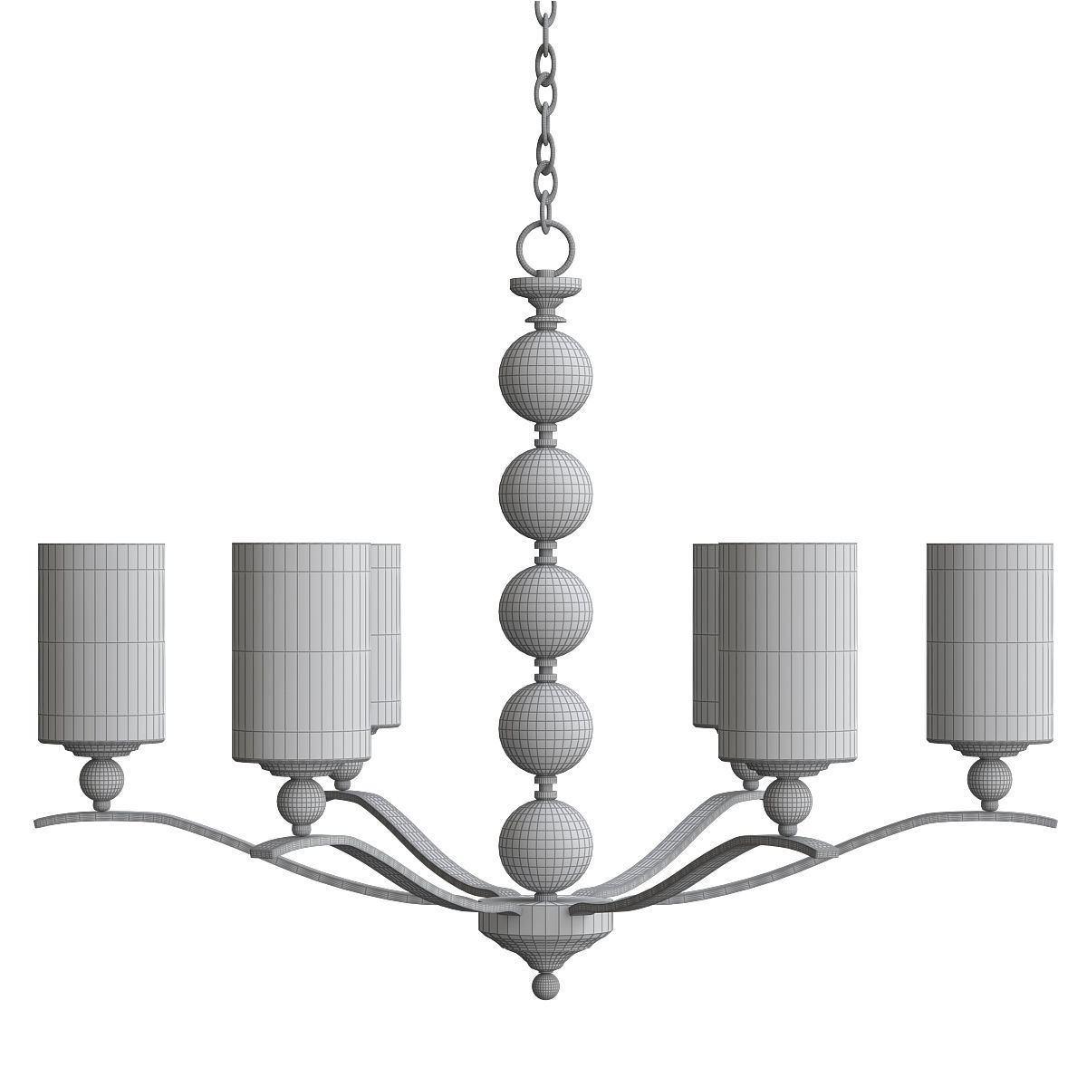 ENGLEHORN chandelier with four candle holders 3D model_1