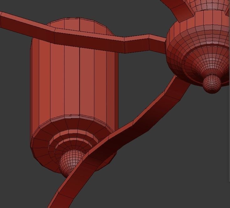 ENGLEHORN chandelier with four candle holders 3D model_9