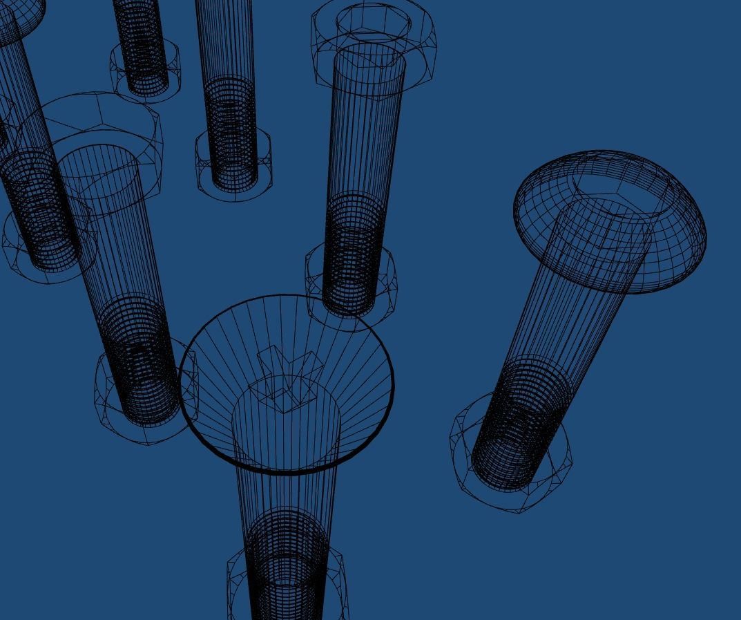 8 Bolts Pack 3D print model_4