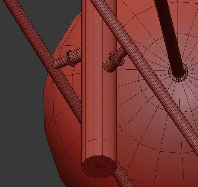 Bolle chandelier with balls hanging from it 3D model_6