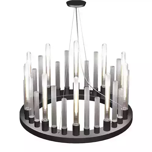 Titan chandelier made of wooden rods