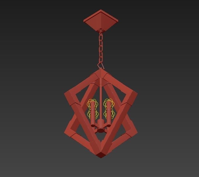 LYONS pendant light with diamond shape 3D model_8