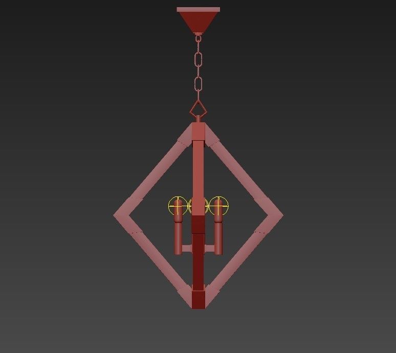 LYONS pendant light with diamond shape 3D model_5