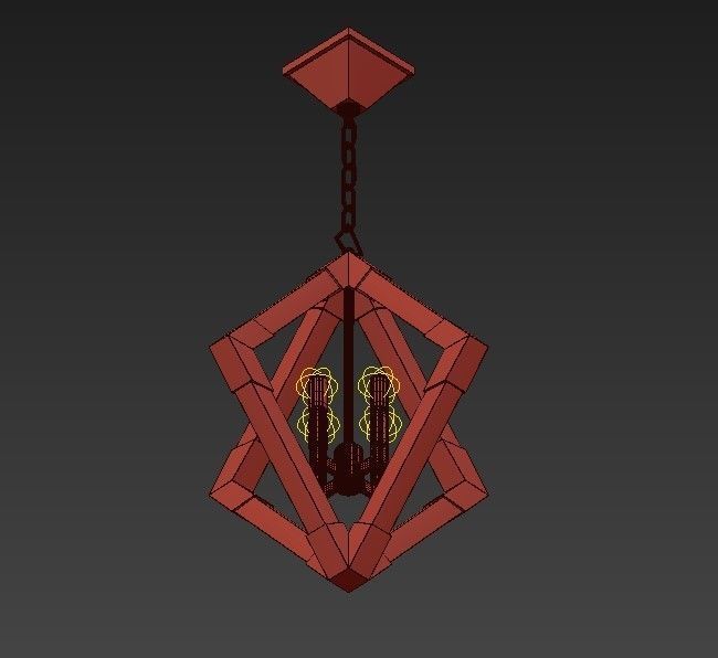 LYONS pendant light with diamond shape 3D model_3