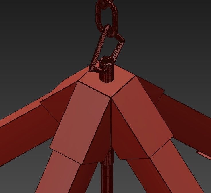 LYONS pendant light with diamond shape 3D model_9