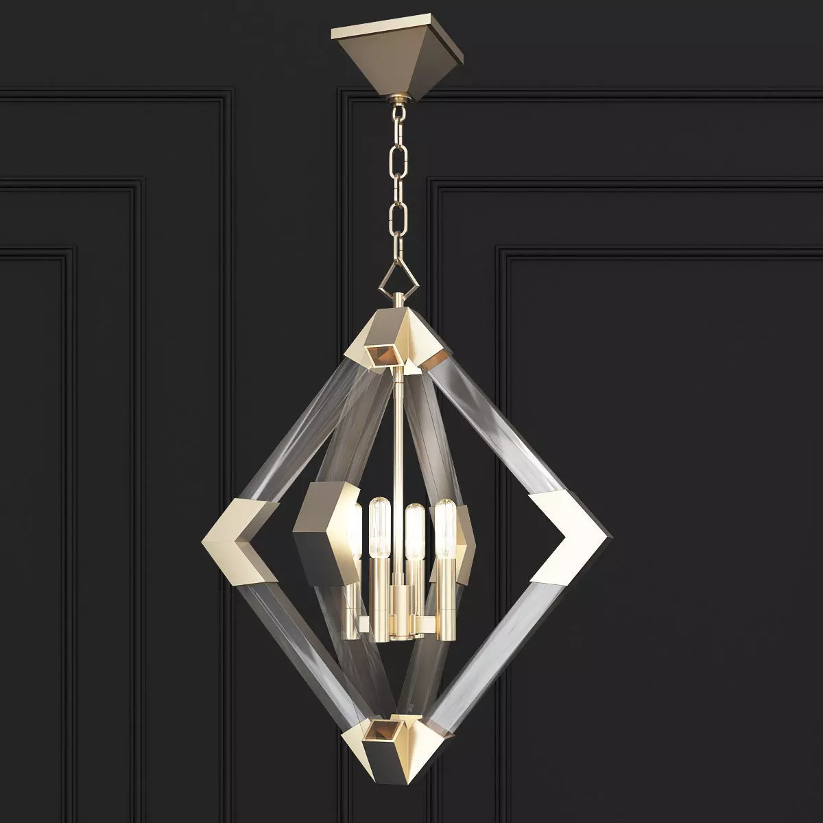 LYONS pendant light with diamond shape 3D model_0