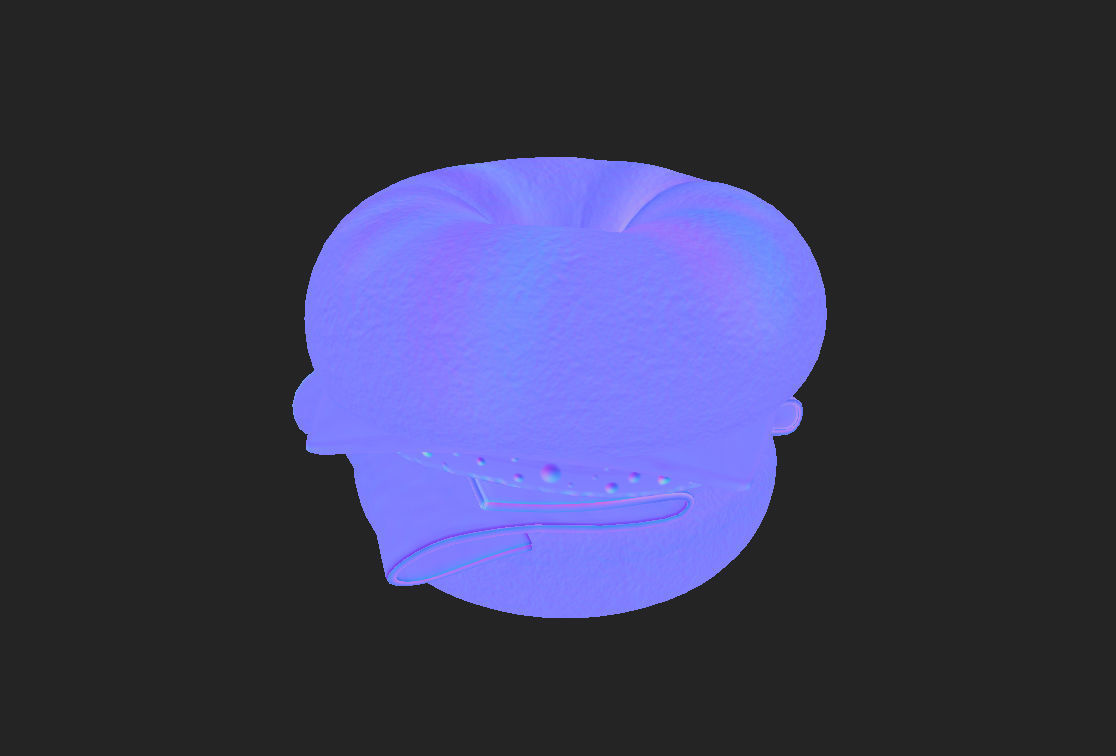 Bagel with cheese and meat 3D model_11