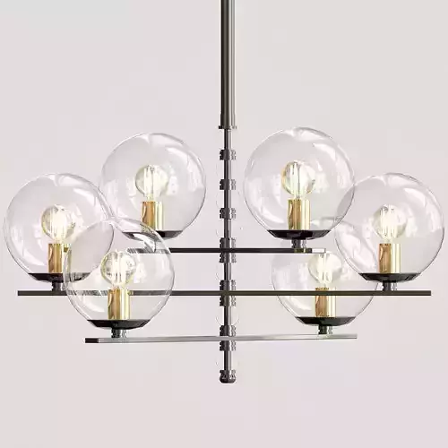 GRANVILLE chandelier with balls hanging from it