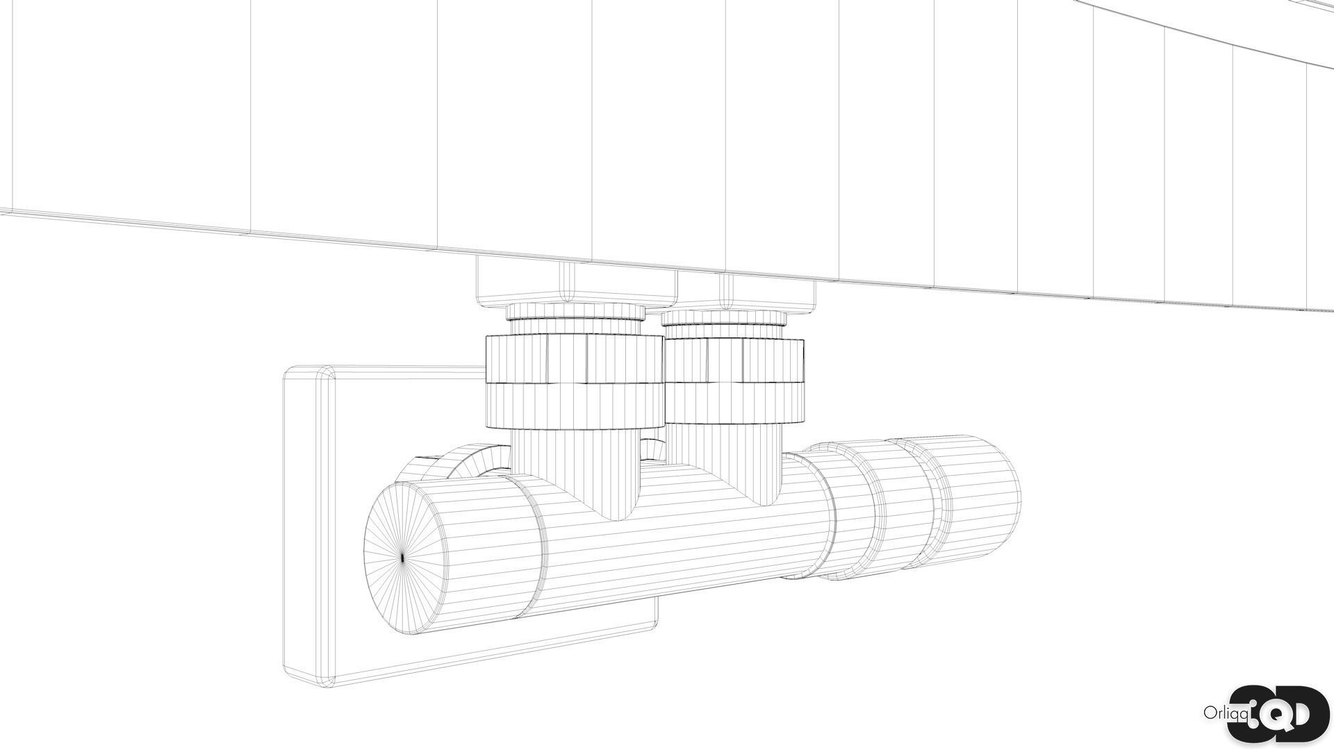 Bathroom Radiator 05 Low-poly 3D model_5