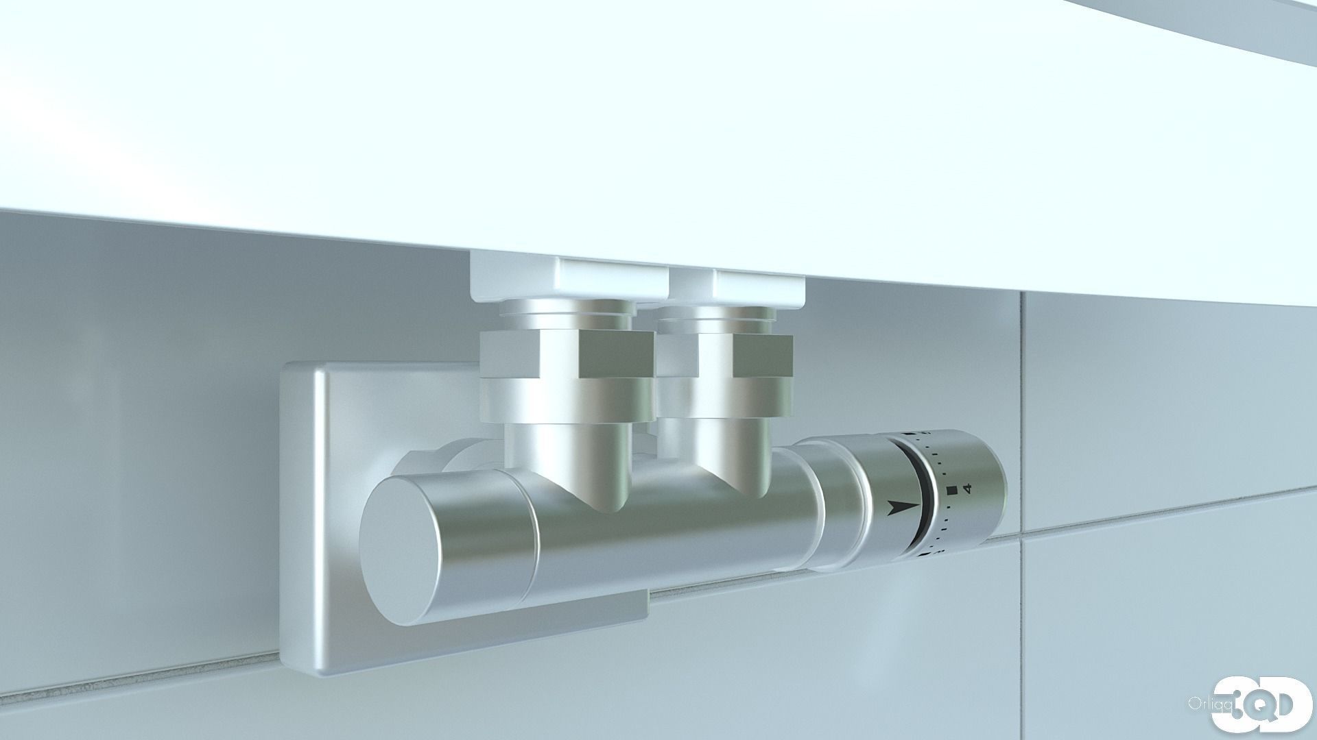 Bathroom Radiator 05 Low-poly 3D model_4