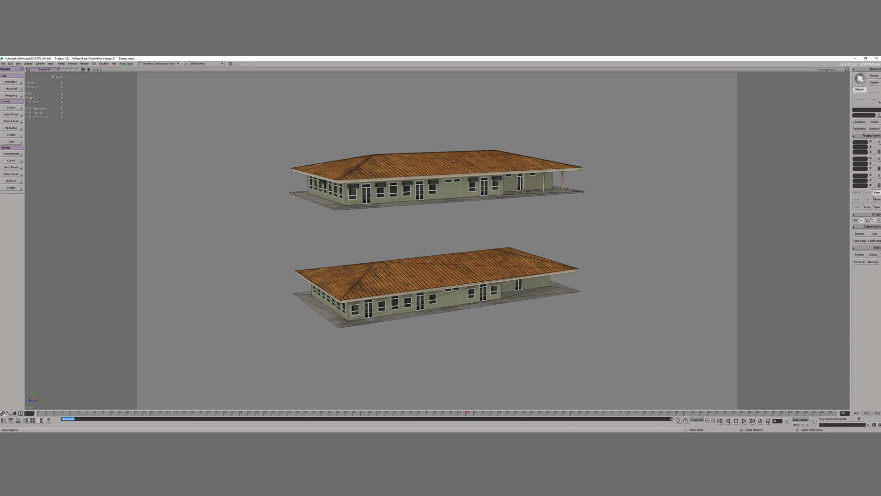 MilitaryBase PortoVelho House 01 Low-poly 3D model_13