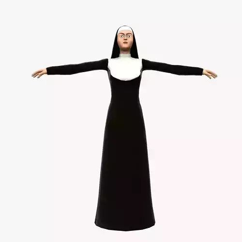 Nun Maiden Low-poly 3D model