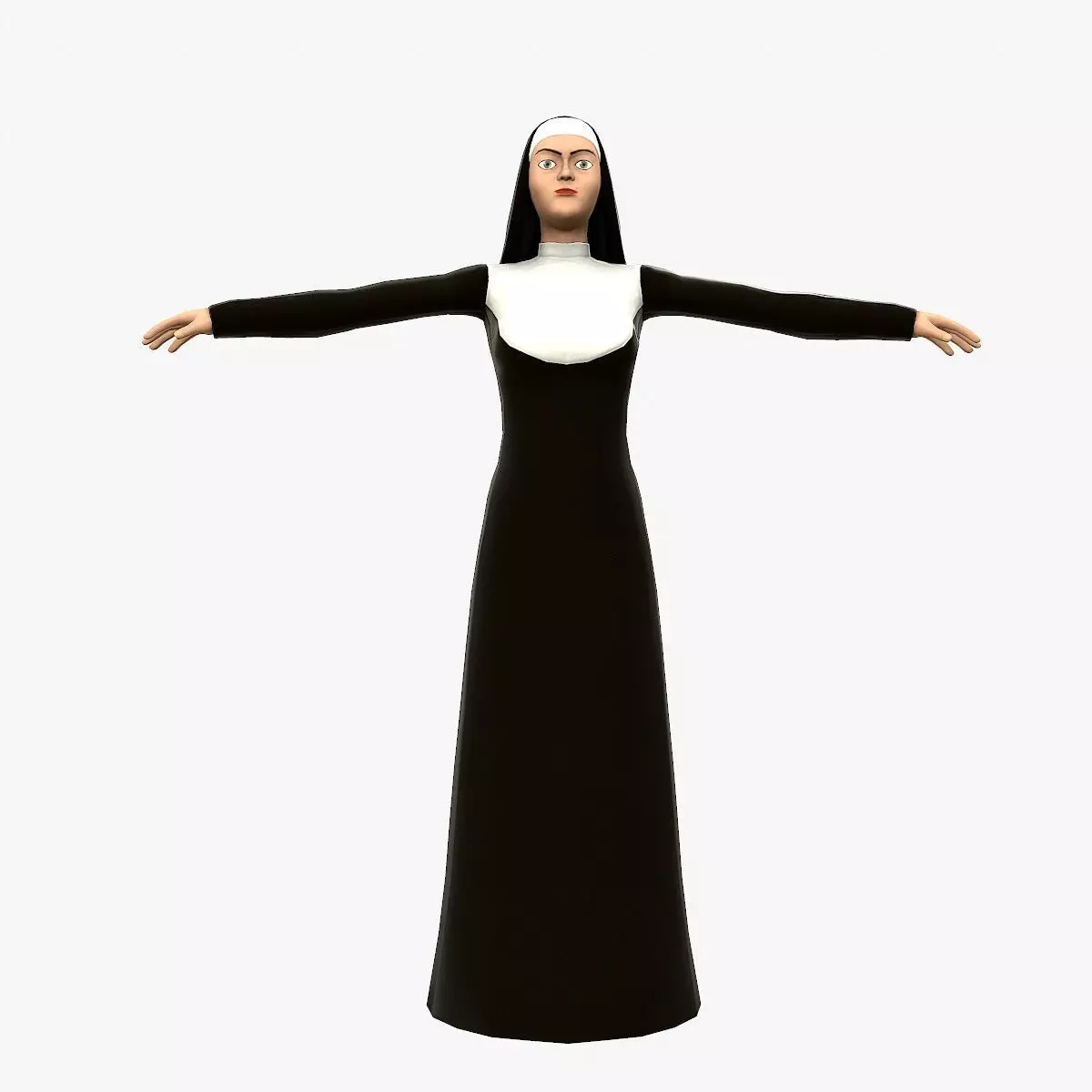 Nun Maiden Low-poly 3D model