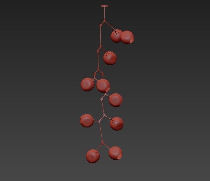 FAIRFAX fruit hanging from branch 3D model_2