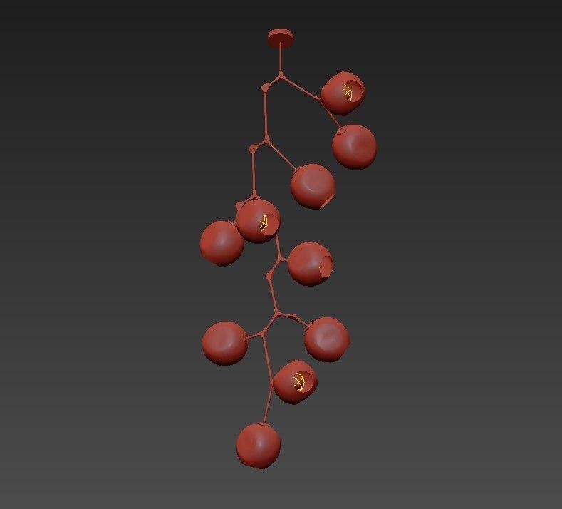 FAIRFAX fruit hanging from branch 3D model_3