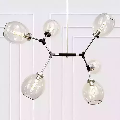 NEXPO lamp with four balls hanging from it