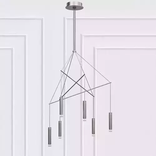PICOLO chandelier with four lights hanging from it 3D model