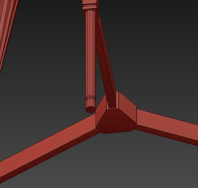 AALTO six light chandelier with glass shades 3D model_8