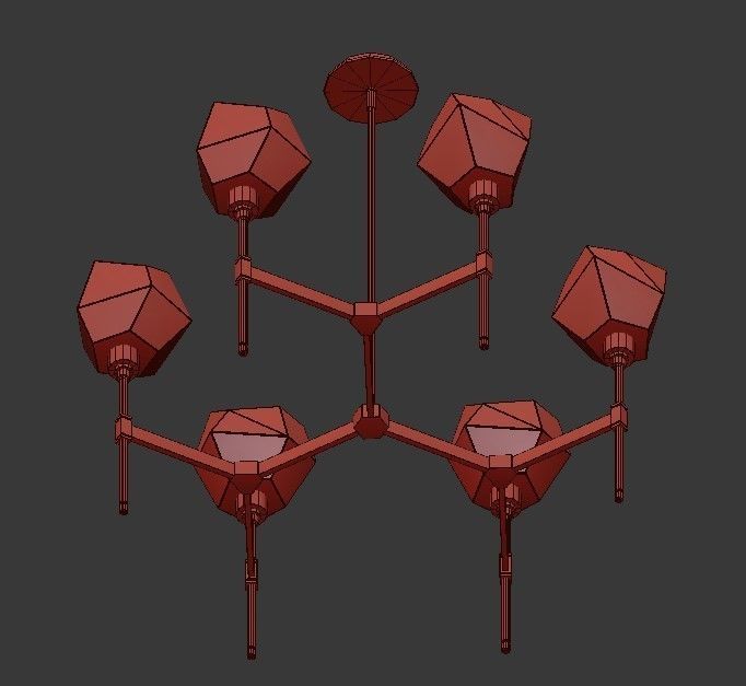 GEM chandelier 3D model_5