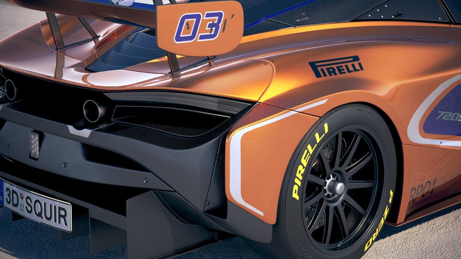 McLaren 720S GT3 2019 3D model_3