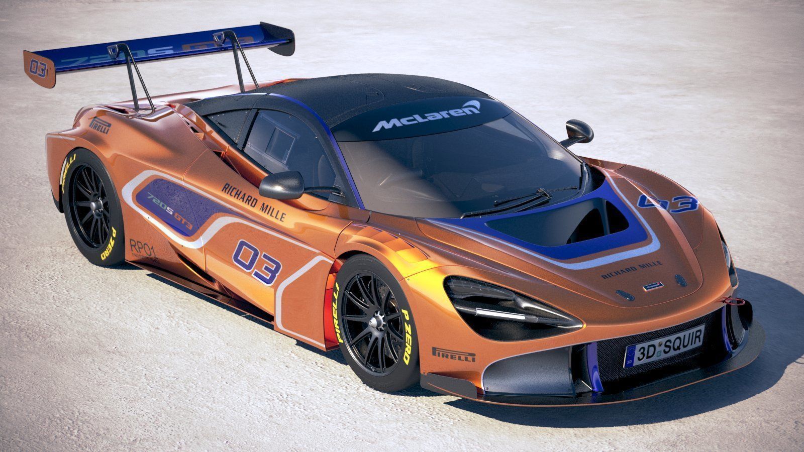 McLaren 720S GT3 2019 3D model_11