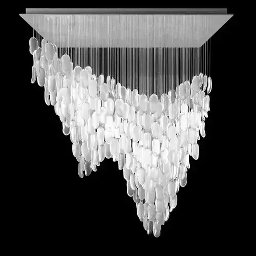 Eva Menz glass sculpture chandelier