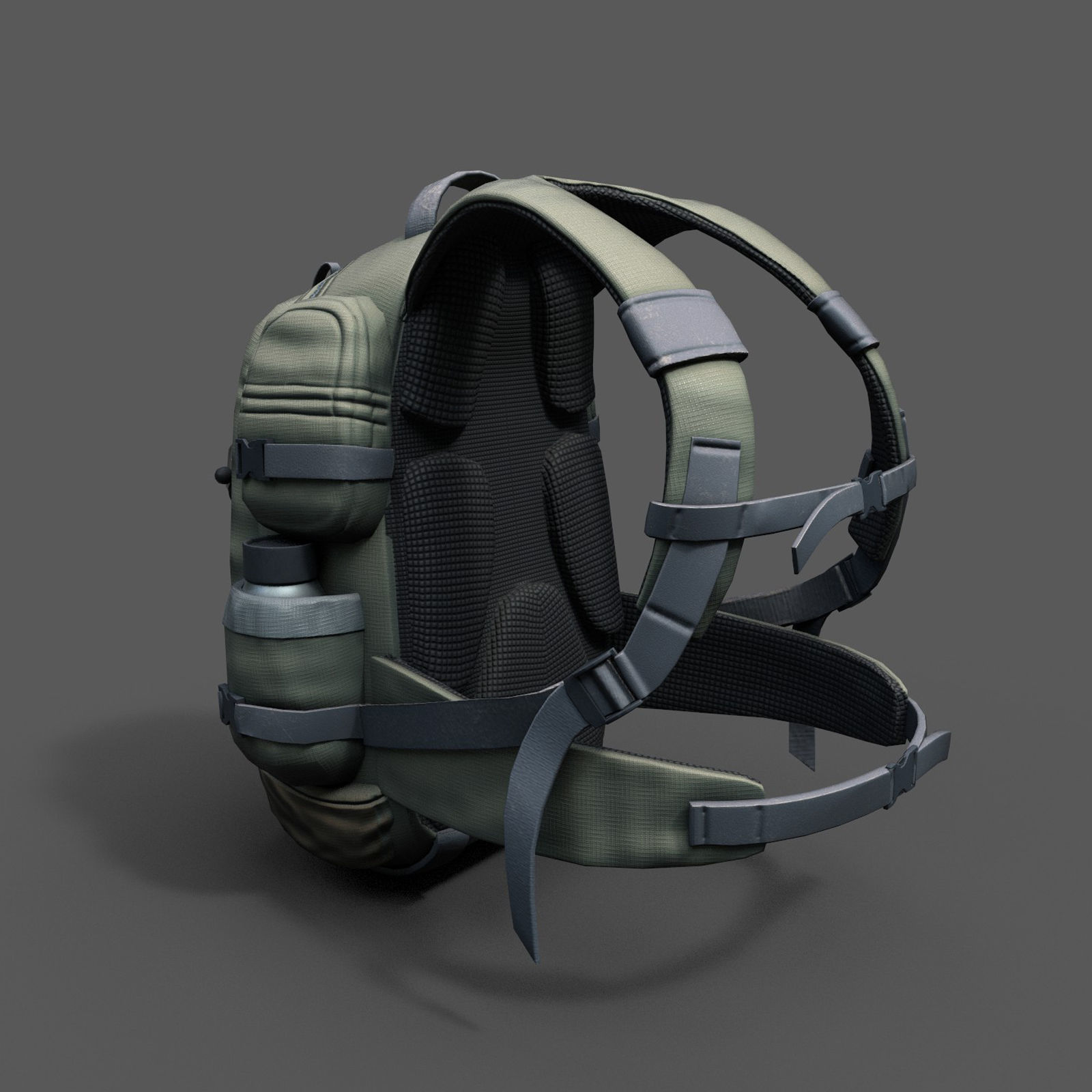 Backpack Camping scifi Generic camp bag 3D model_4