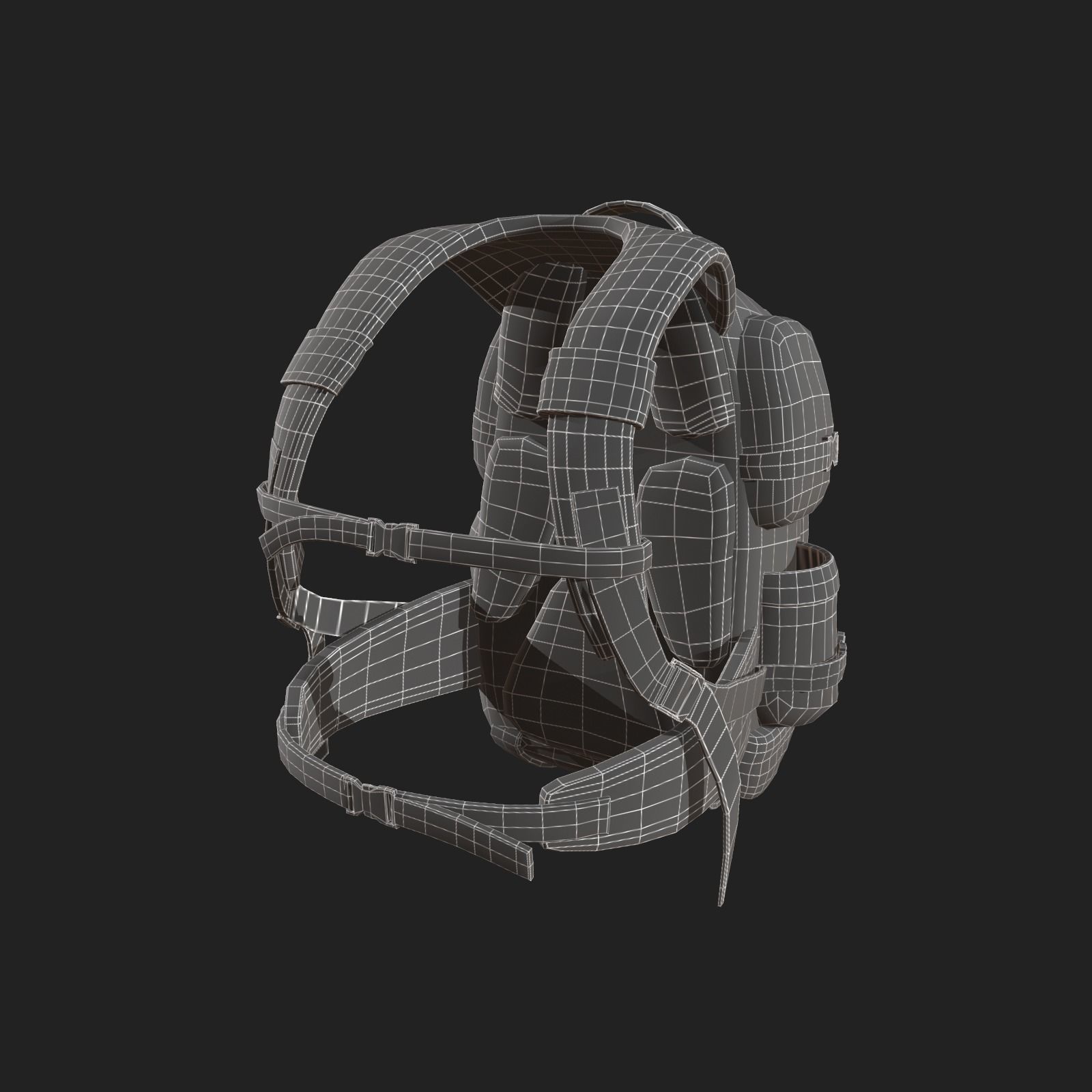 Backpack Camping scifi Generic camp bag 3D model_7