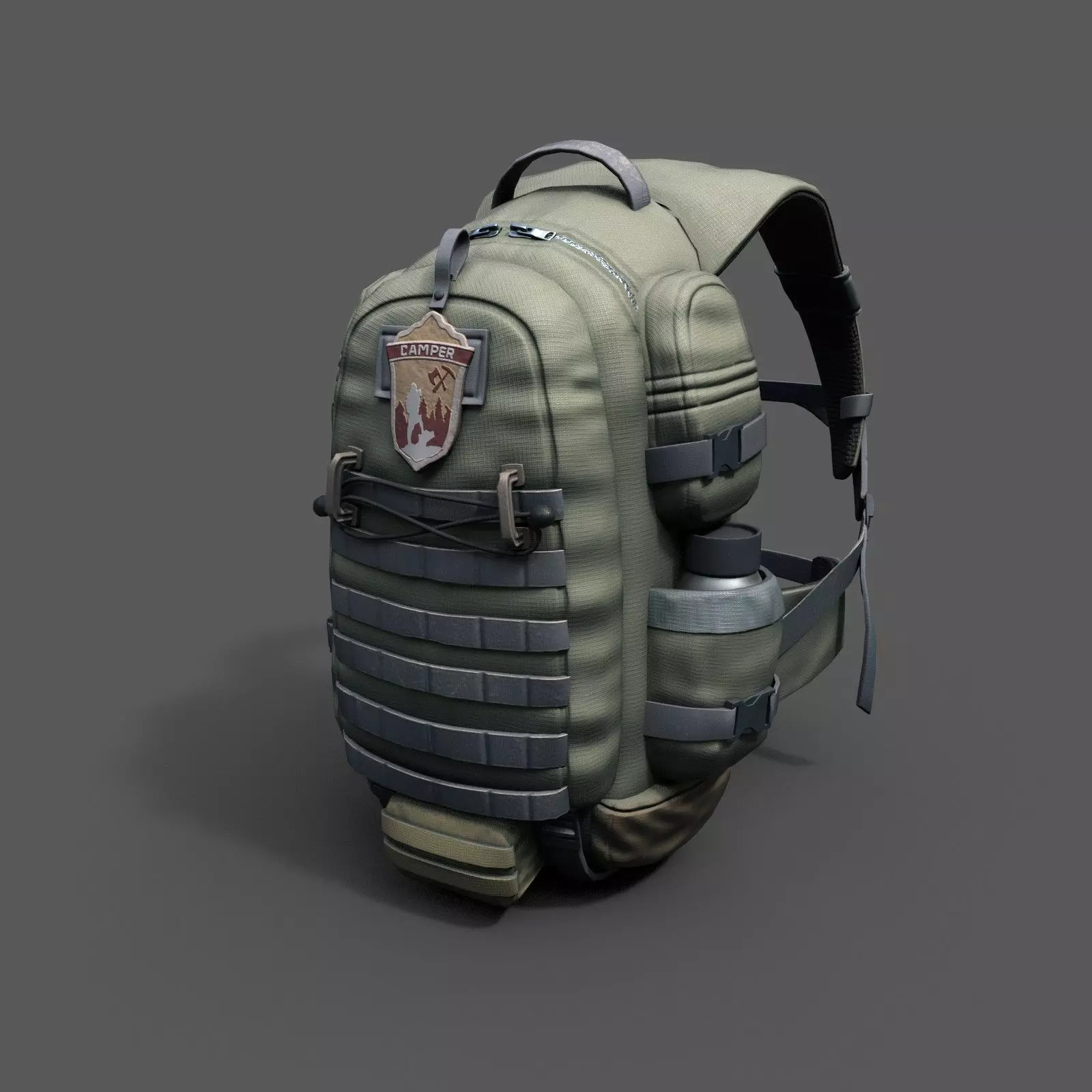 Backpack Camping scifi Generic camp bag 3D model_0