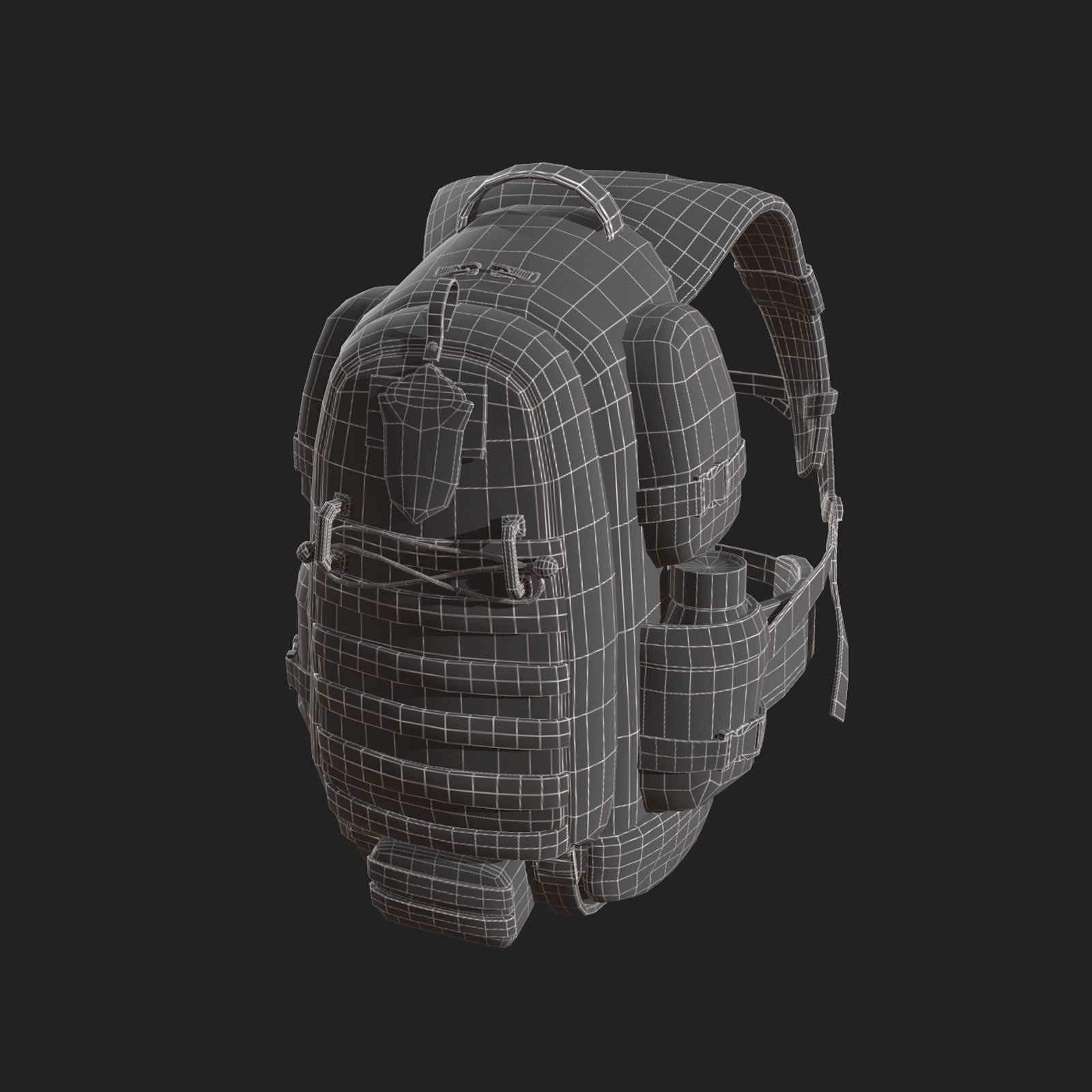 Backpack Camping scifi Generic camp bag 3D model_6