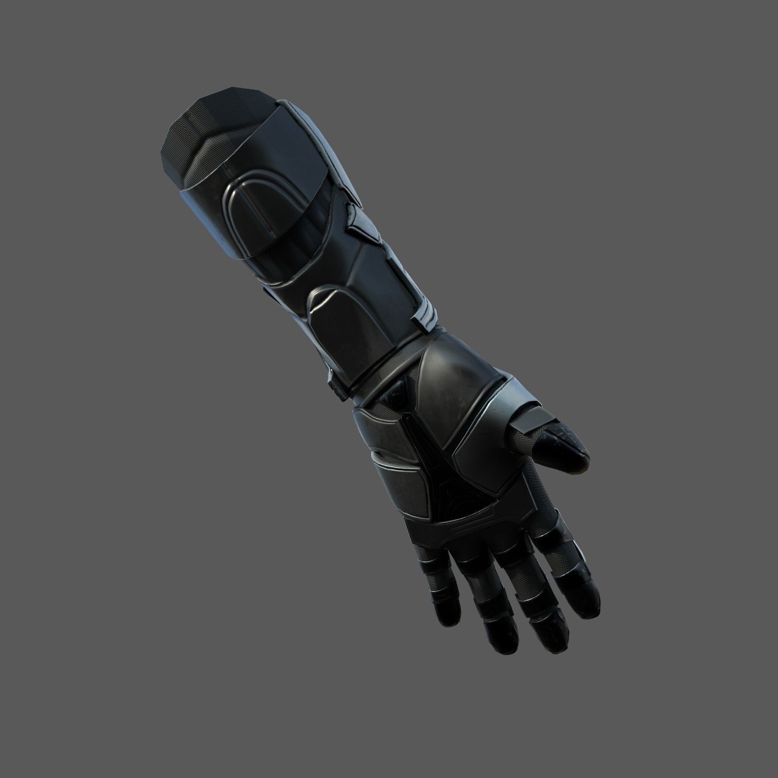 Gloves Scifi combat military fantasy Low-poly 3D model_3