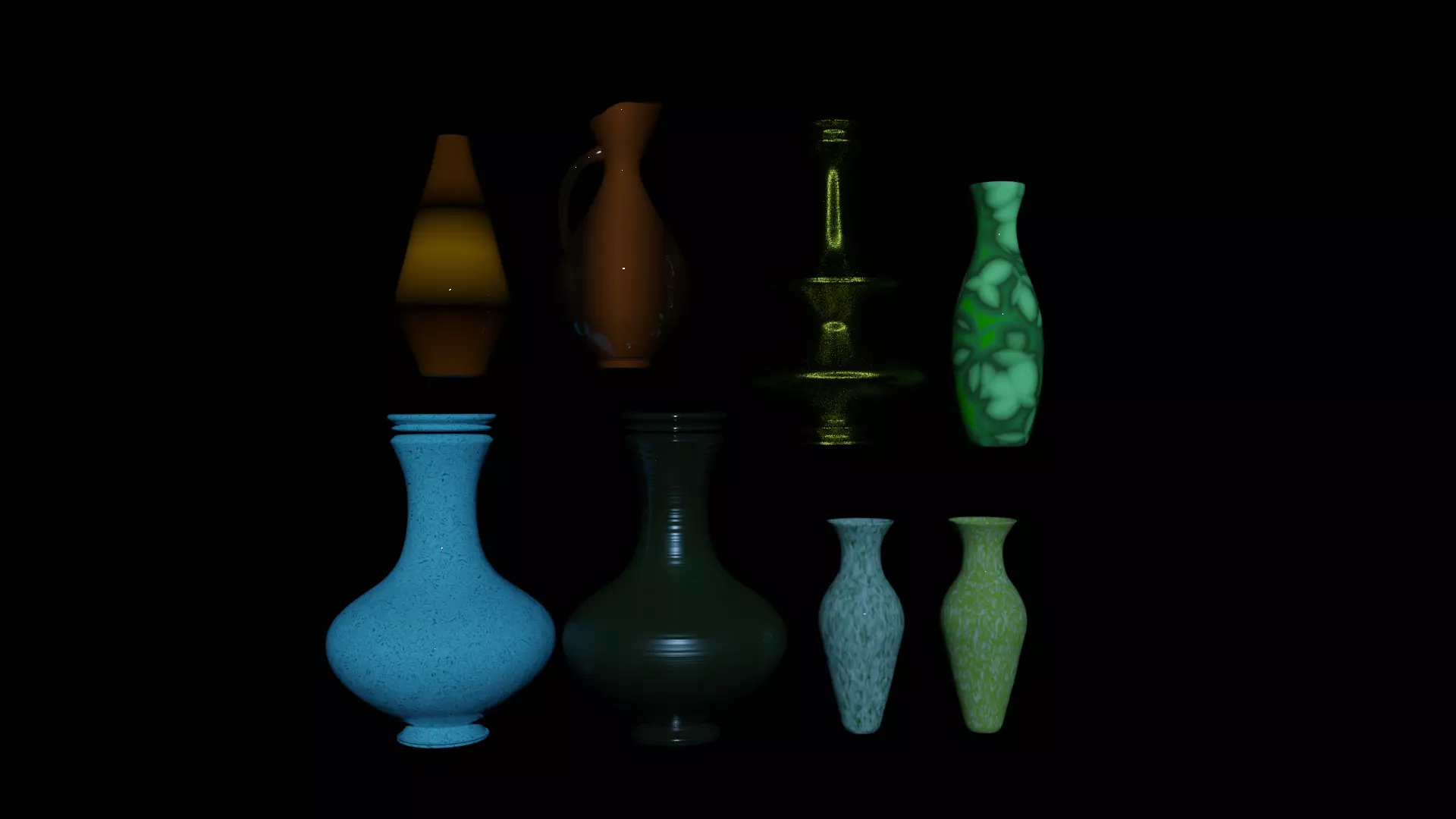 set of vases 3D model_0