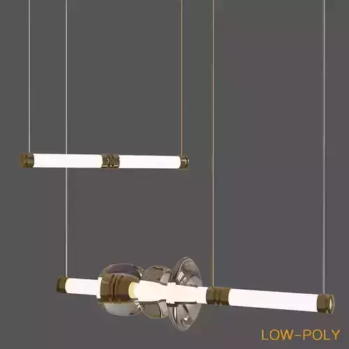 Luna Chandelier 3 Tier low poly 3d model
