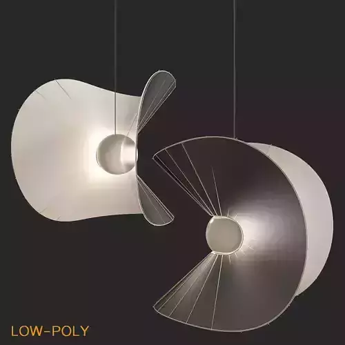 ROCHE BOBOIS MARIPOSA  Cotton pendant lamp low poly 3d model
