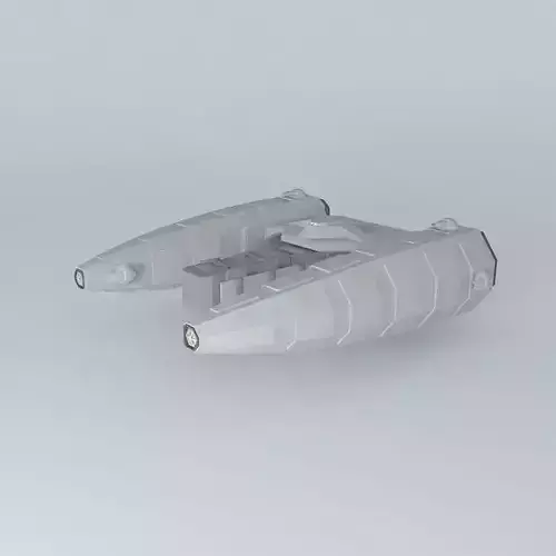 The Corsair spaceship with lights