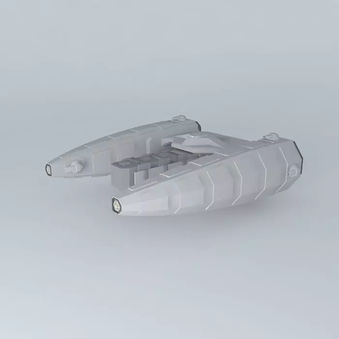 The Corsair spaceship with lights Free 3D model_0
