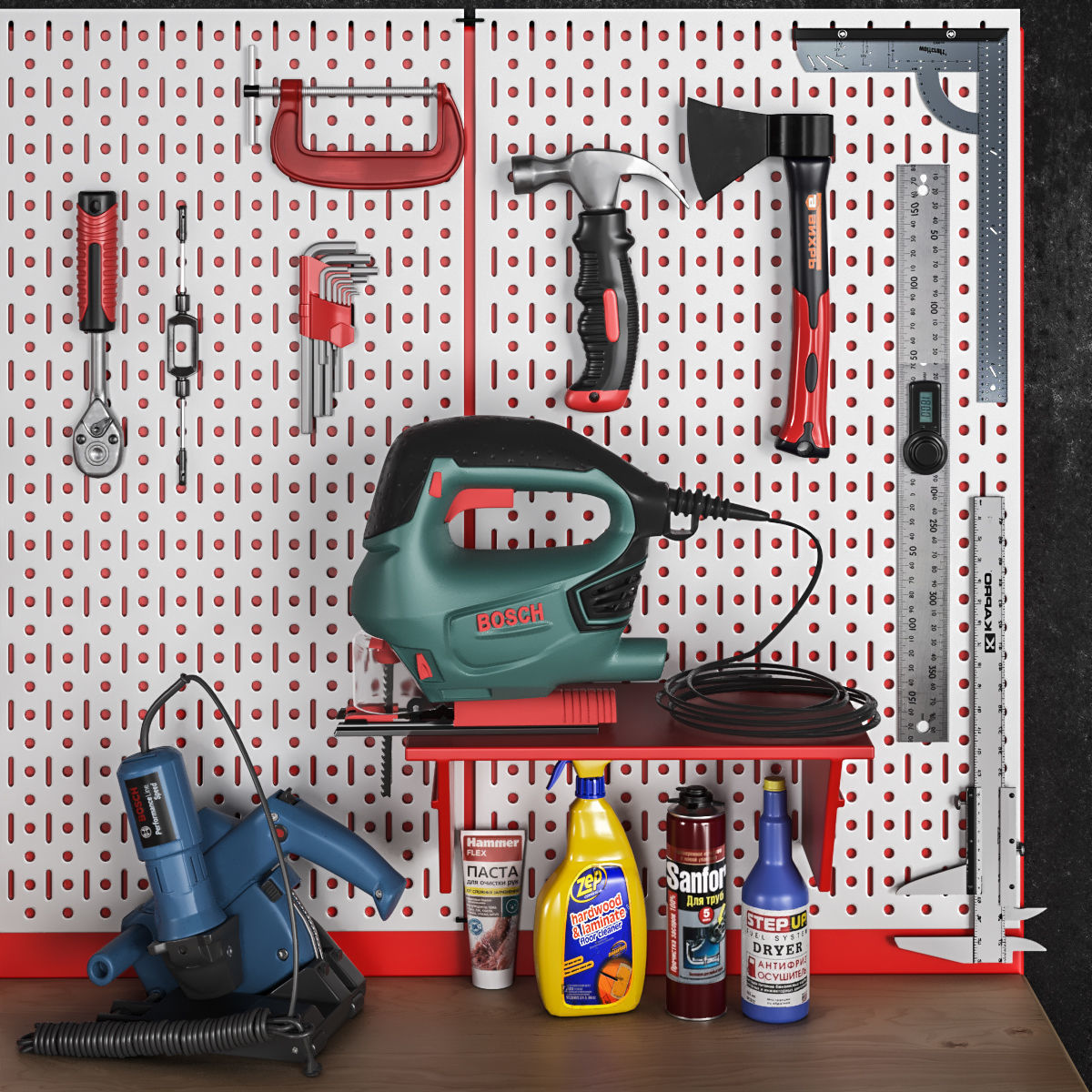 garage tools set 9 3D model_4