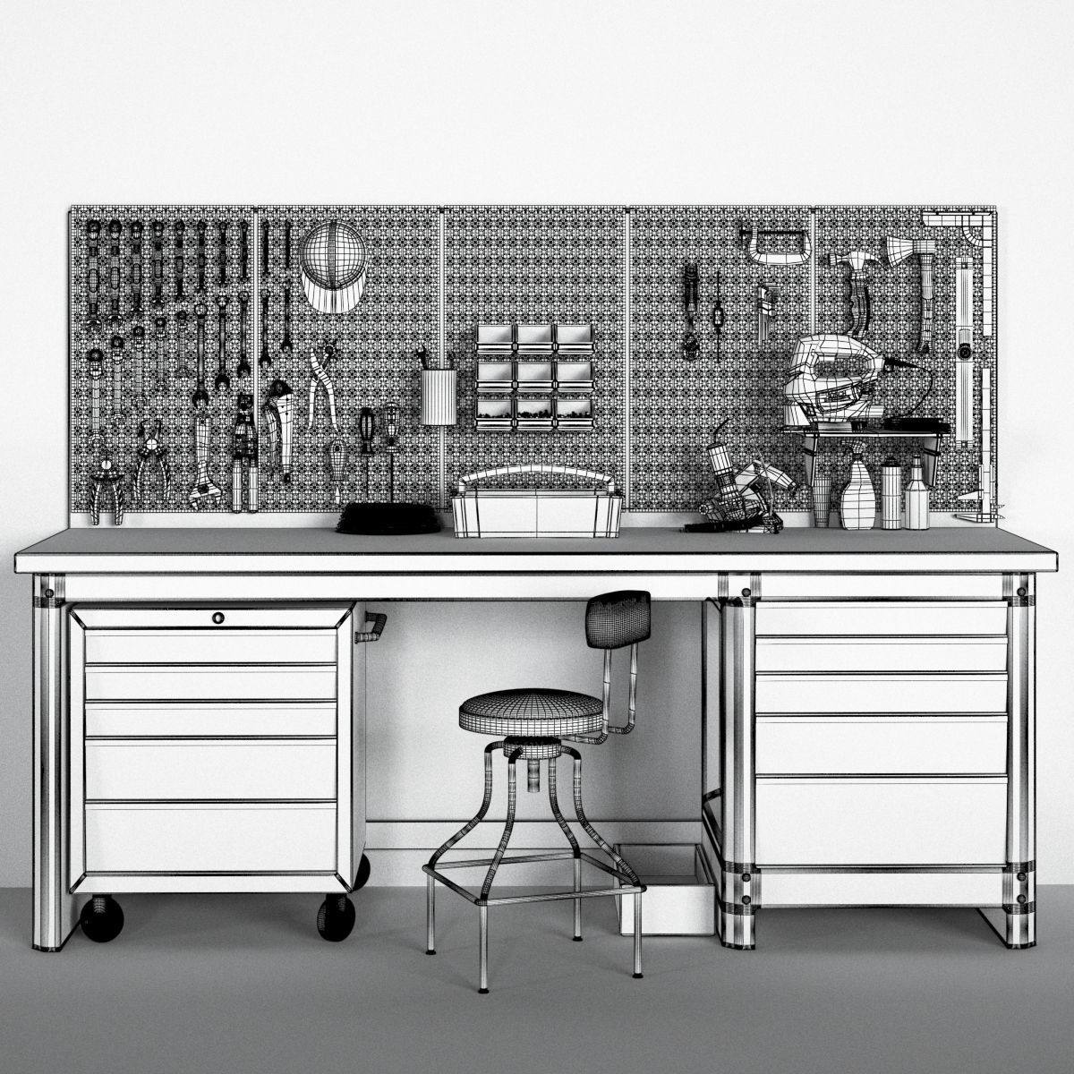 garage tools set 9 3D model_6