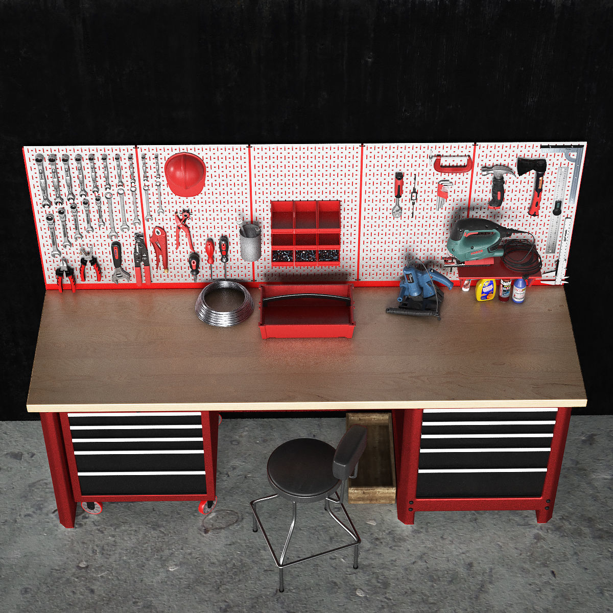 garage tools set 9 3D model_3
