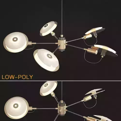 Laskasas MILES  Pendant lamp low poly 3d model