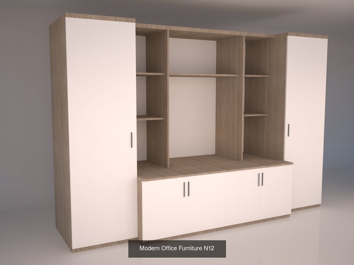 Modern office furniture 3D Model Collection_1