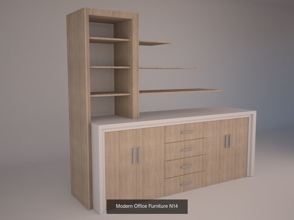 Modern office furniture 3D Model Collection_3