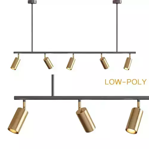 Nordic Rotating Led Spotlights low poly 3d model