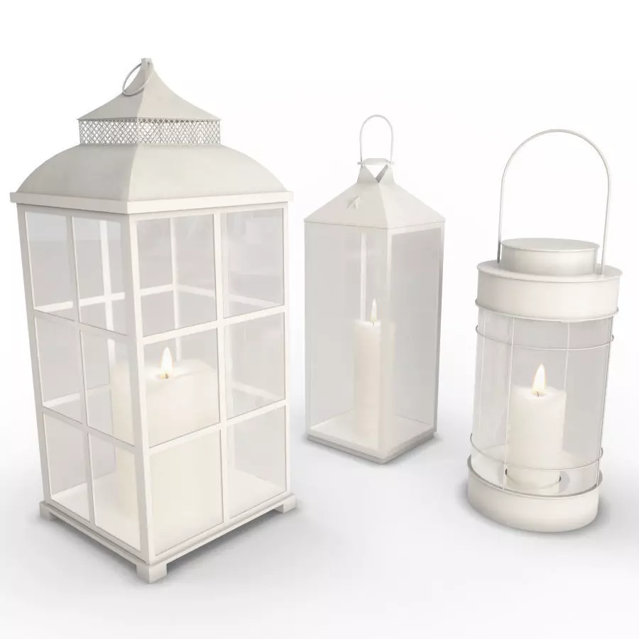 White Lantern 3D model_0