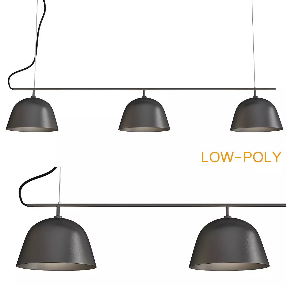 Ambit Rail Lampada a Sospensione Muuto low poly 3d model Low-poly 3D model_0