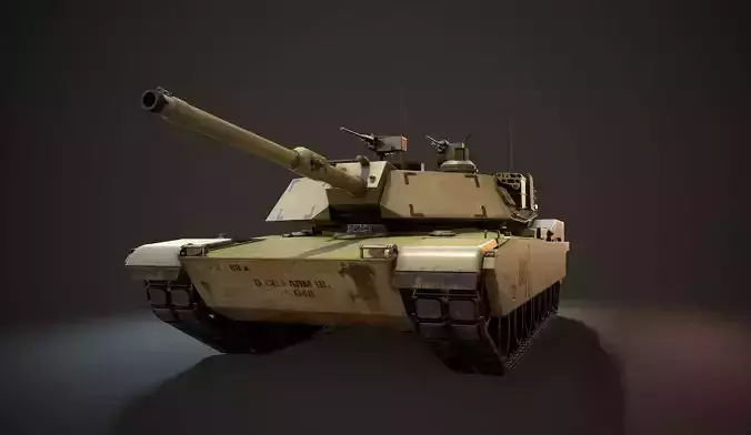 M1A2 Abrams Tank Low-poly 3D model