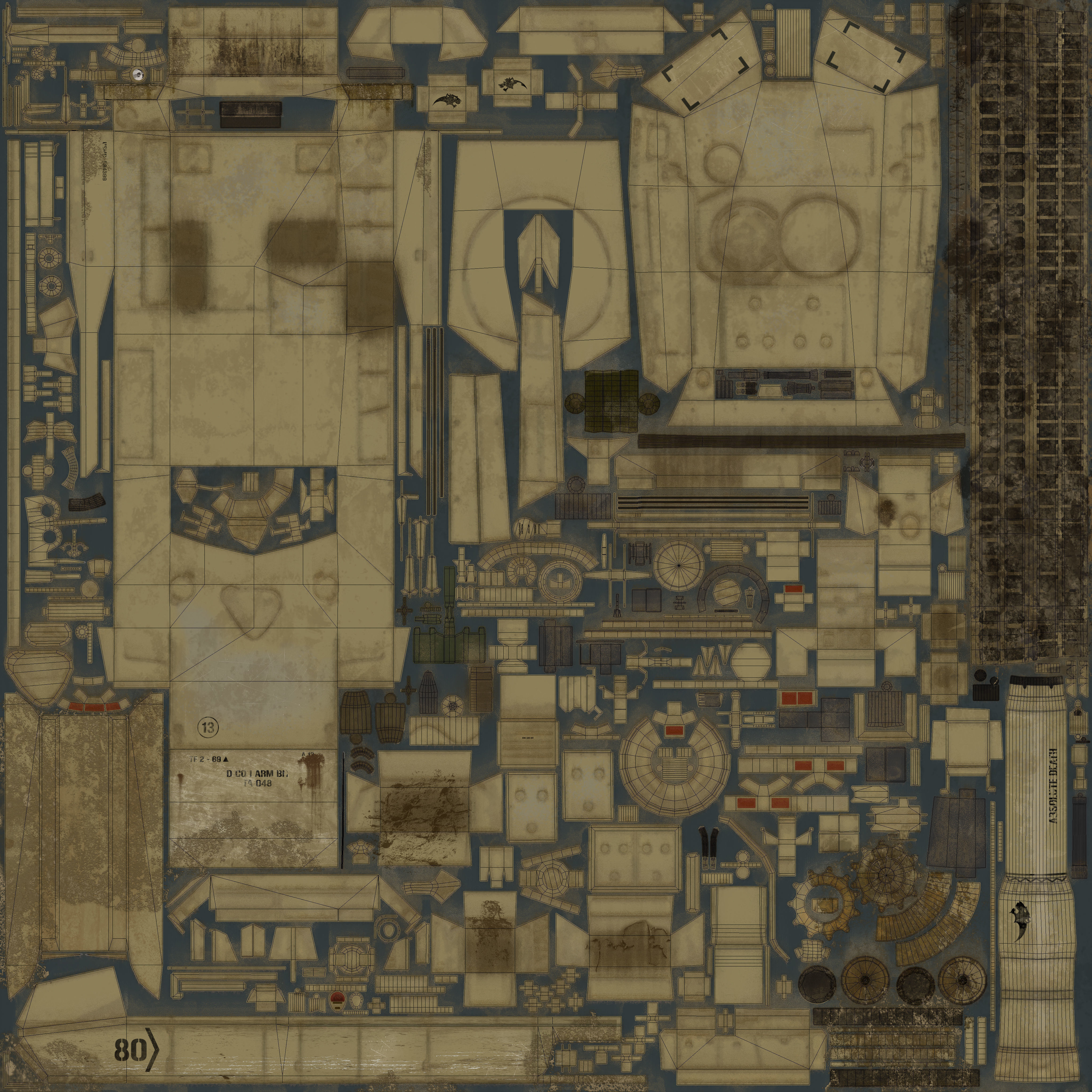 M1A2 Abrams Tank Low-poly 3D model_13