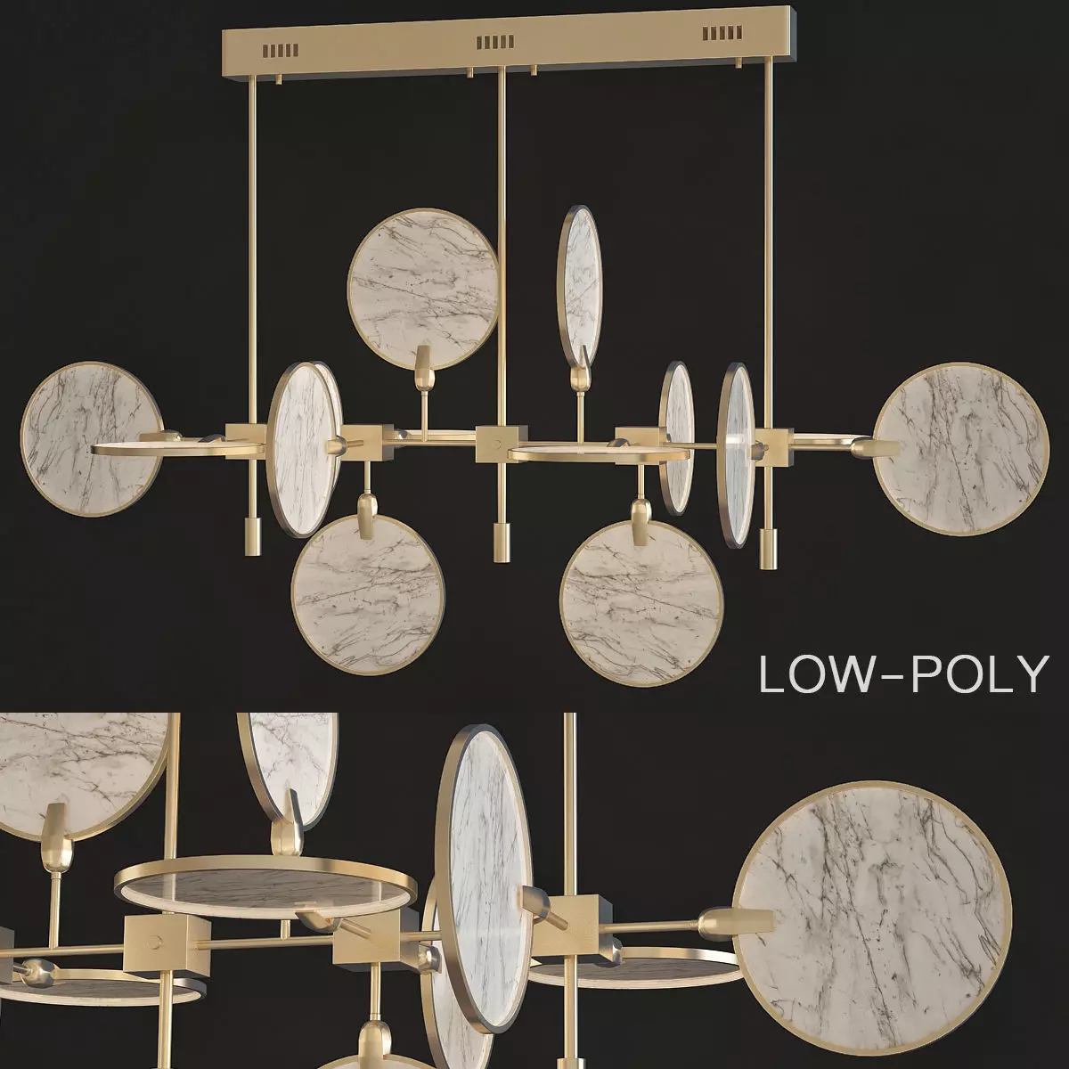 Lampatron NEBULA low poly 3d model Low-poly 3D model_0