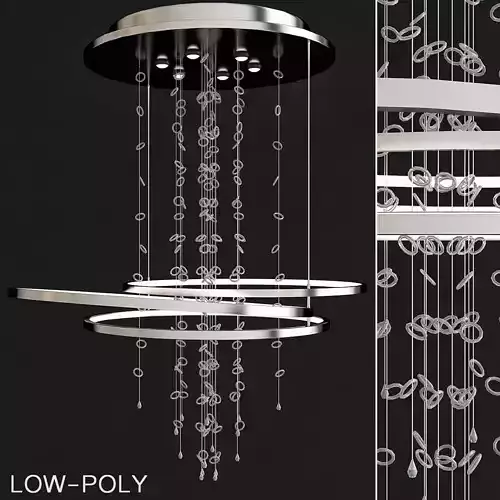 Lampara de techo decorativa BRUMA 6 Luces LED low poly 3d model